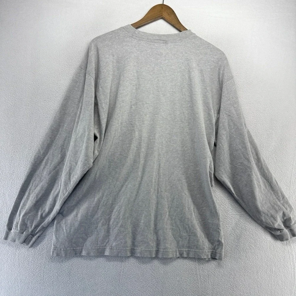 Vintage Banana Republic Blank Shirt Men's Large Gray Safari Travel Crewneck 90s